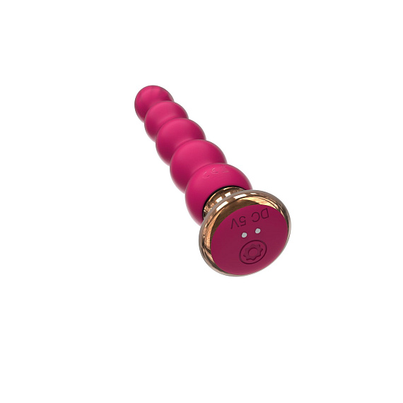 Розовый вибратор-ёлочка Mini Vibrator с пультом ДУ - 19 см. от Intimcat