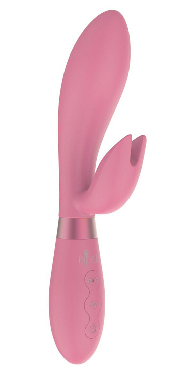 Розовый вибратор-кролик Indeep Malena - 21,5 см. - силикон