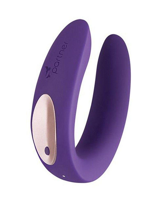 Фиолетовый вибратор для пар Satisfyer Double Plus Remote с пультом ДУ - силикон
