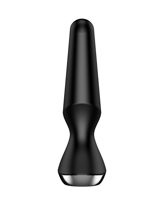 Черная анальная пробка с вибрацией Satisfyer Plug-ilicious 2 - 14 см. Satisfyer