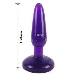 Фиолетовая анальная пробка с присоской - 15 см. от Intimcat