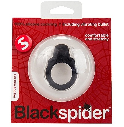 Эрекционное кольцо-паук Beasty Toys Black Spider - силикон