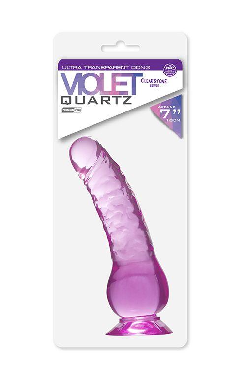 Фиолетовый фаллоимитатор QUARTZ VIOLET 7INCH PVC DONG - 17,8 см. - поливинилхлорид (ПВХ, PVC)
