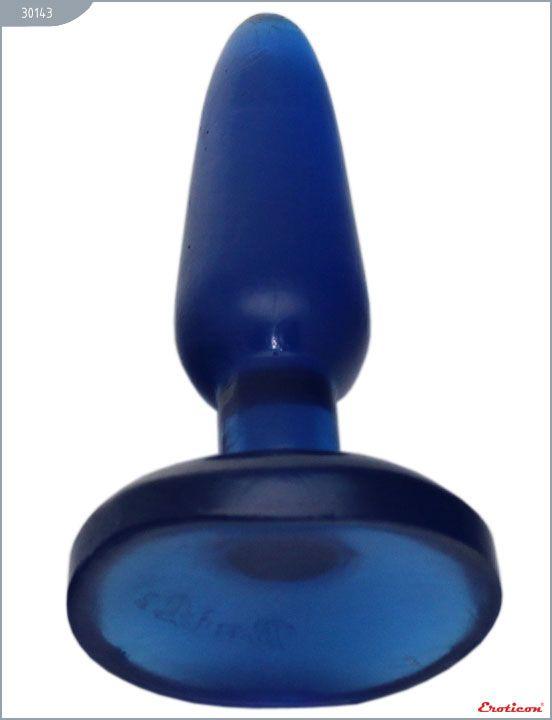 Синяя гелевая анальная пробка - 16 см. от Intimcat
