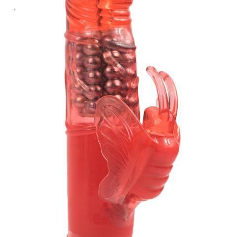 Красный вибромассажер Climax Joy 3X Multi-Purpose Rabbit Vibe - 23,5 см. от Intimcat