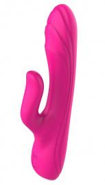 Ярко-розовый вибратор-кролик Flexible G-spot Vibe - 21 см.