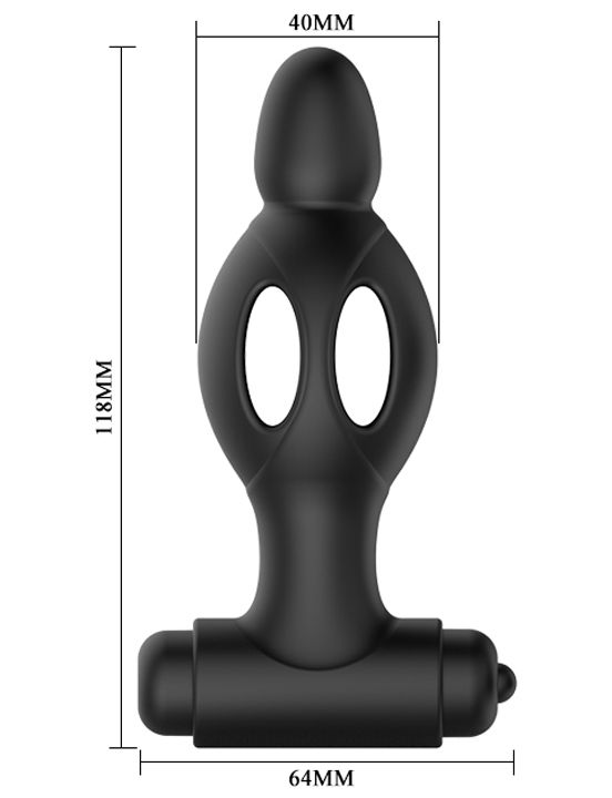 Черная анальная вибропробка Mr.Play - 11,8 см. Baile