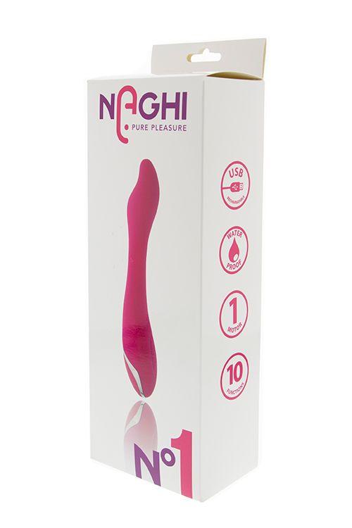 Розовый вибратор NAGHI NO.1 - 22 см. - силикон
