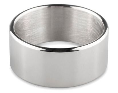 Серебристое эрекционное кольцо Sinner Wide metal head-ring Size L - металл