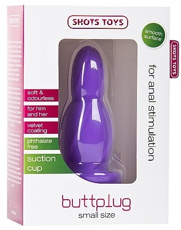 Маленькая фиолетовая анальная втулка Small Buttplug - 9,4 см. - силикон