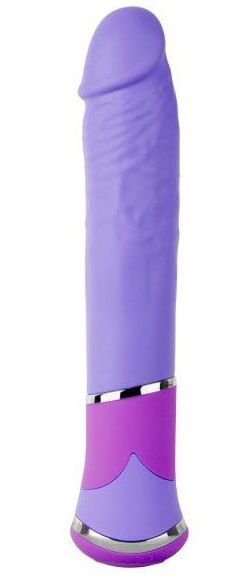 Фиолетовый вибратор-реалистик с 10 режимами вибрации - 11,4 см. - силикон