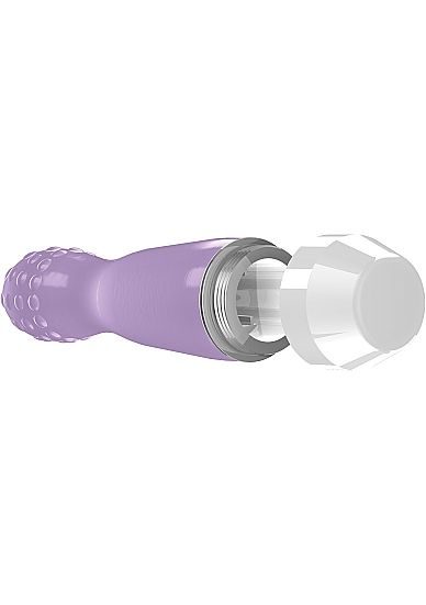 Фиолетовый вибратор Lowri с покрытой шишечками головкой - 15 см. - термопластичный эластомер (TPE)
