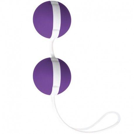 Фиолетово-белые вагинальные шарики Joyballs Bicolored от Intimcat