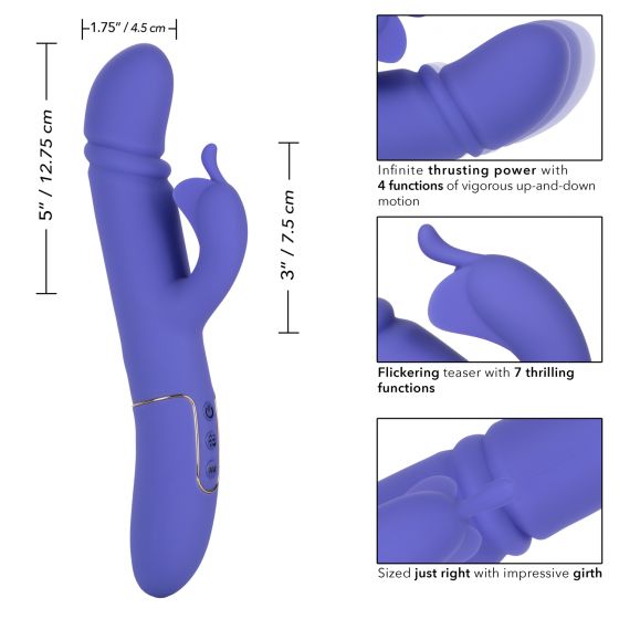 Фиолетовый вибратор-кролик Shameless Seducer - 25,5 см. от Intimcat