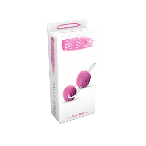 Розовые вагинальные шарики с цветочками ANAL AND VAGINAL FLOWER BALLS - силикон