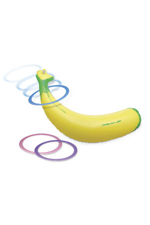 Игра - банан с резиновыми кольцами - пластик