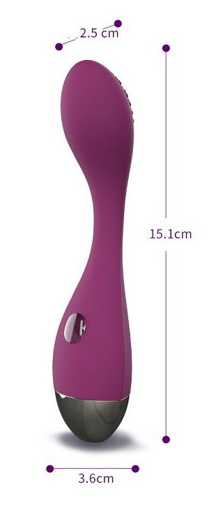 Фиолетовый вибромассажер G-Spot Evelyn - 15,1 см. от Intimcat