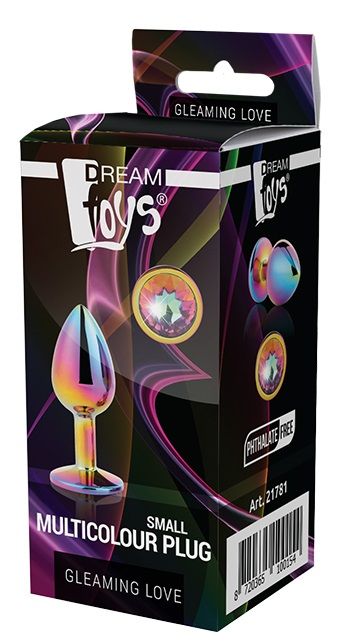 Голографическая анальная втулка с радужным кристаллом - 7,1 см. Dream Toys