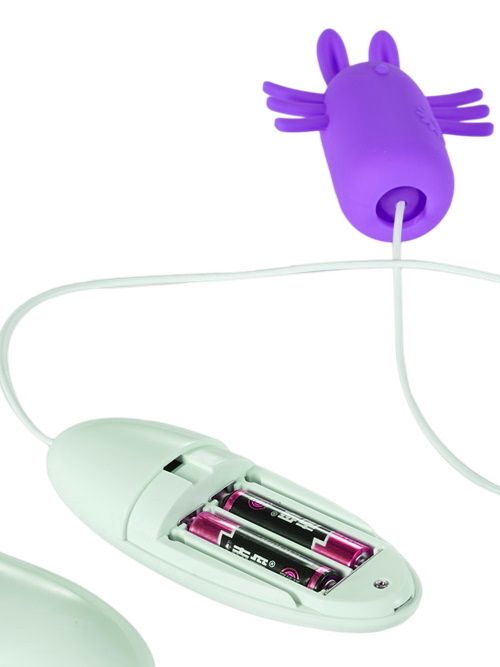 Фиолетовое виброяйцо Kitty в виде кошечки - силикон