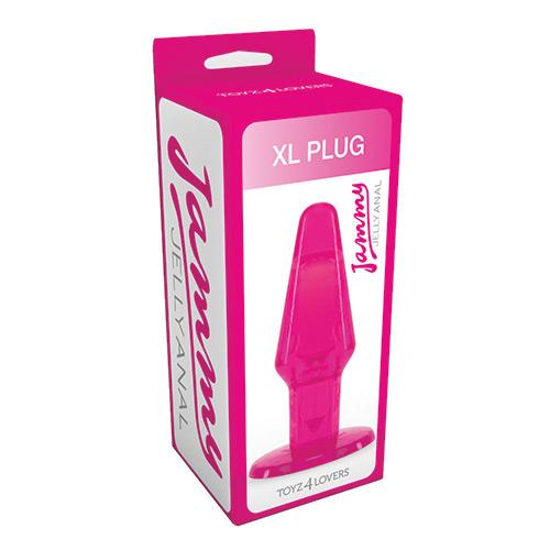 Розовый анальный плаг большого размера JAMMY JELLY ANAL XL PLUG PINK - 14 см. - поливинилхлорид (ПВХ, PVC)