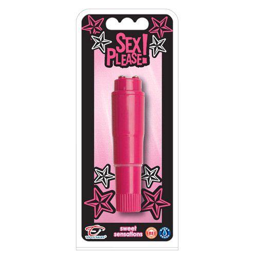 Розовая виброракета Sex Please! Sweet Sensations Vibe - анодированный пластик (ABS)