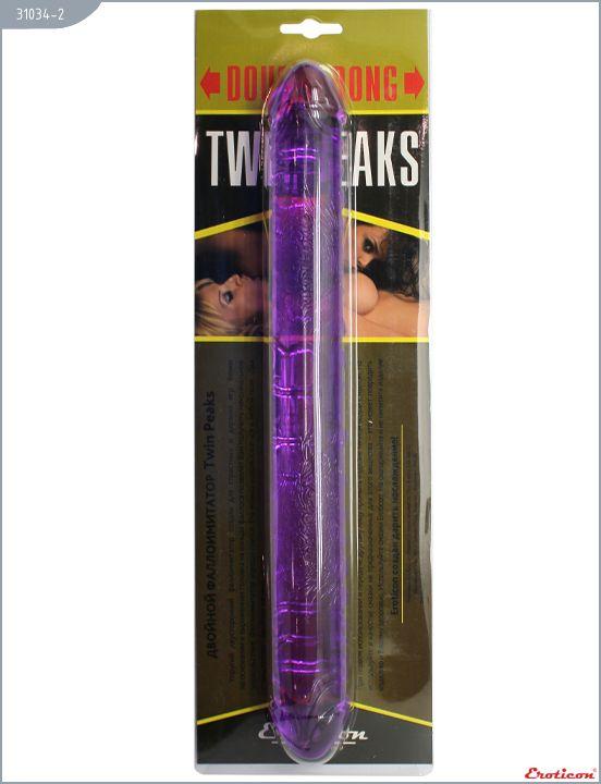 Фиолетовый фаллоимитатор Twin Peaks - 33,5 см. Eroticon
