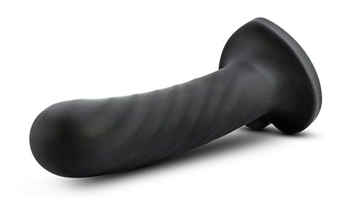 Черный анальный фаллоимитатор Twist Large - 17,78 см. от Intimcat