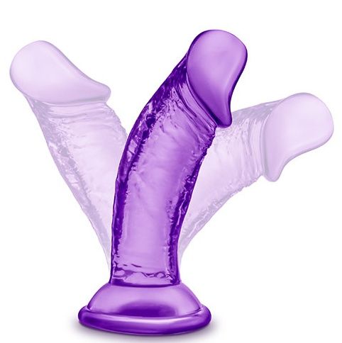 Фиолетовый фаллоимитатор на присоске SWEET N SMALL 4INCH DILDO - 11,4 см. Blush Novelties