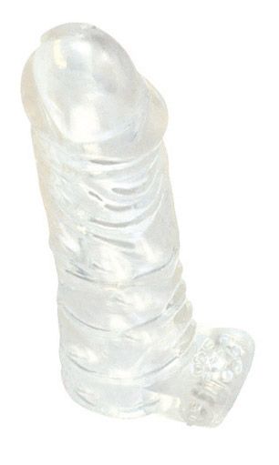 Насадка на пенис с вибрацией Power Rock Vibrating Penis Sleeve - 11 см. - термопластичная резина (TPR)
