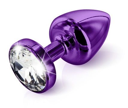 Фиолетовая анальная пробка Anni Round T2 - 7,5 см. - металл