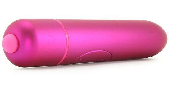 Ярко-розовый вибратор RO-160 - 16 см. - анодированный пластик (ABS)