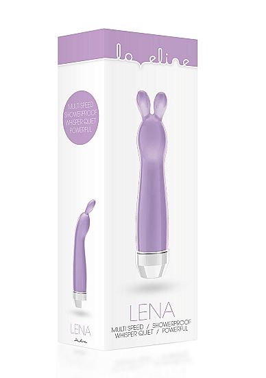 Фиолетовый вибратор с ушками Lena - 17,2 см. от Intimcat