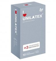 Презервативы с точками Unilatex Dotted - 12 шт. + 3 шт. 