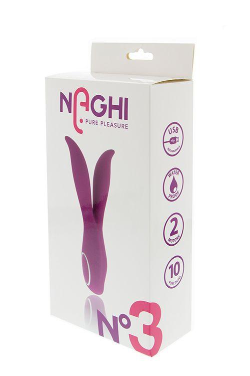 Сплит-вибратор NAGHI NO.3 - 18,5 см. - силикон