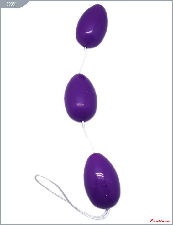 Фиолетовые анально-вагинальные шарики - анодированный пластик (ABS)