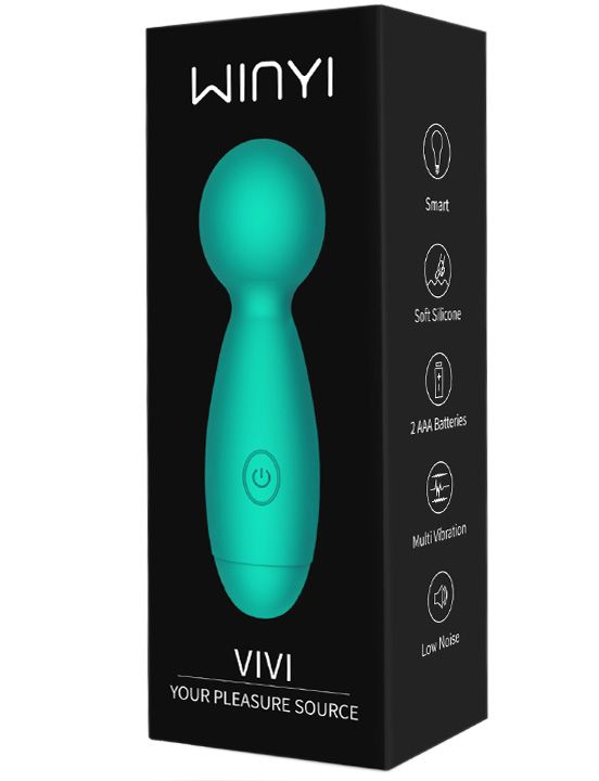 Зеленый мини-вибратор Vivi с шаровидной головкой - 13,4 см. от Intimcat