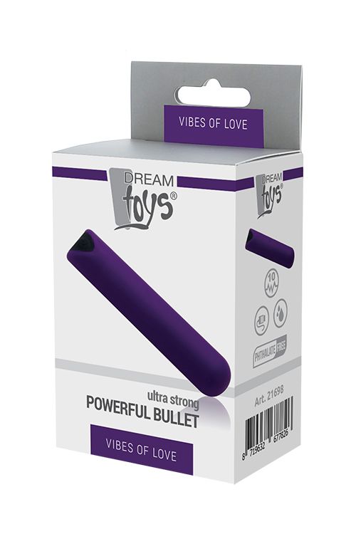 Фиолетовый мини-вибратор POWERFUL BULLET Dream Toys