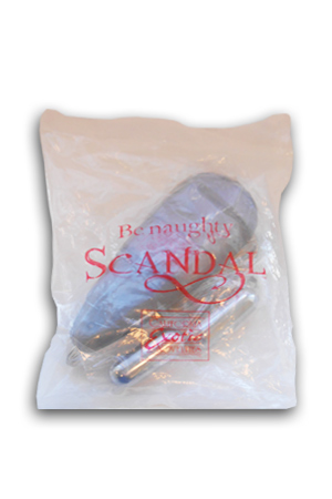 Серебристые вибропули с выносным пультом SCANDAL BULLET GWP - пластик