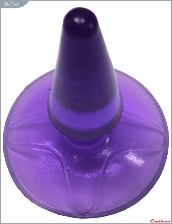 Фиолетовая анальная пробка Butt Plug на присоске - 11 см. от Intimcat