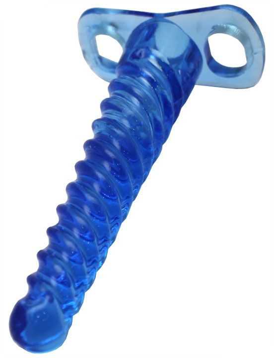 Синий спиралевидный анальный конус - 17 см. от Intimcat