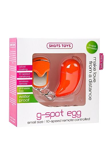 Оранжевое виброяйцо G-spot Egg Small - анодированный пластик (ABS)