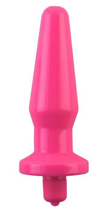 Розовая вибровтулка с закруглённым кончиком POPO Pleasure - 12,4 см. - термопластичный эластомер (TPE)