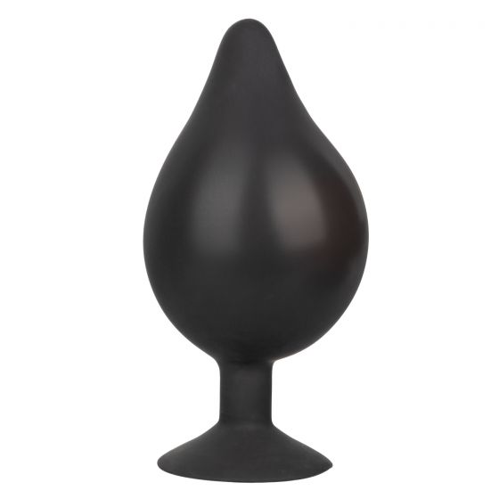 Черная расширяющаяся анальная пробка XL Silicone Inflatable Plug - 16 см. - фото 5