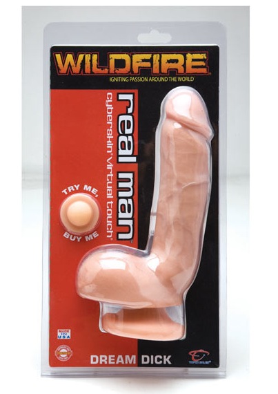 Фаллоимитатор Wildfire Real Man CyberSkin Dream Dick с мошонкой - 23 см. - CyberSkin