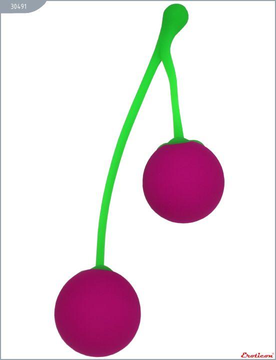 Вагинальные шарики Sweet Cherry со смещенным центром тяжести - силикон