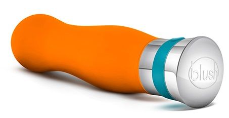 Оранжевый вибромассажер LUMINANCE - 16 см. - силикон