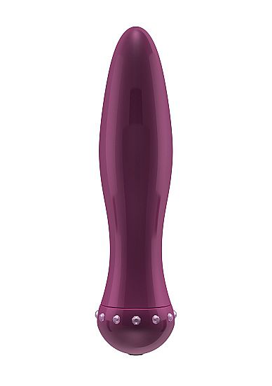 Вибратор-торпеда с кристалликами The Gem Purple - 16,6 см.