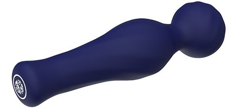 Синий вибромассажер KRATOS - 17 см. - силикон
