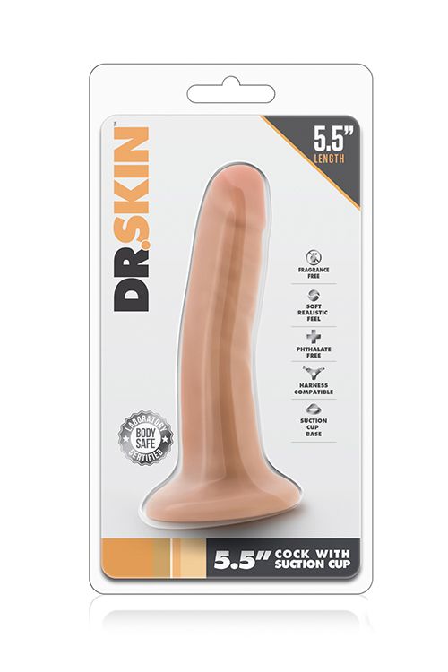 Телесный фаллоимитатор на присоске 5.5 Inch Cock With Suction Cup - 14 см. от Intimcat