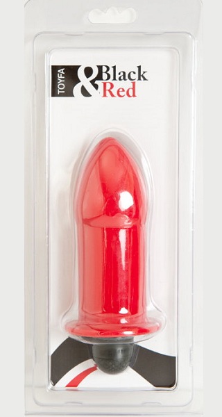 Красная водонепроницаемая вибровтулка - 14,5 см. - поливинилхлорид (ПВХ, PVC)